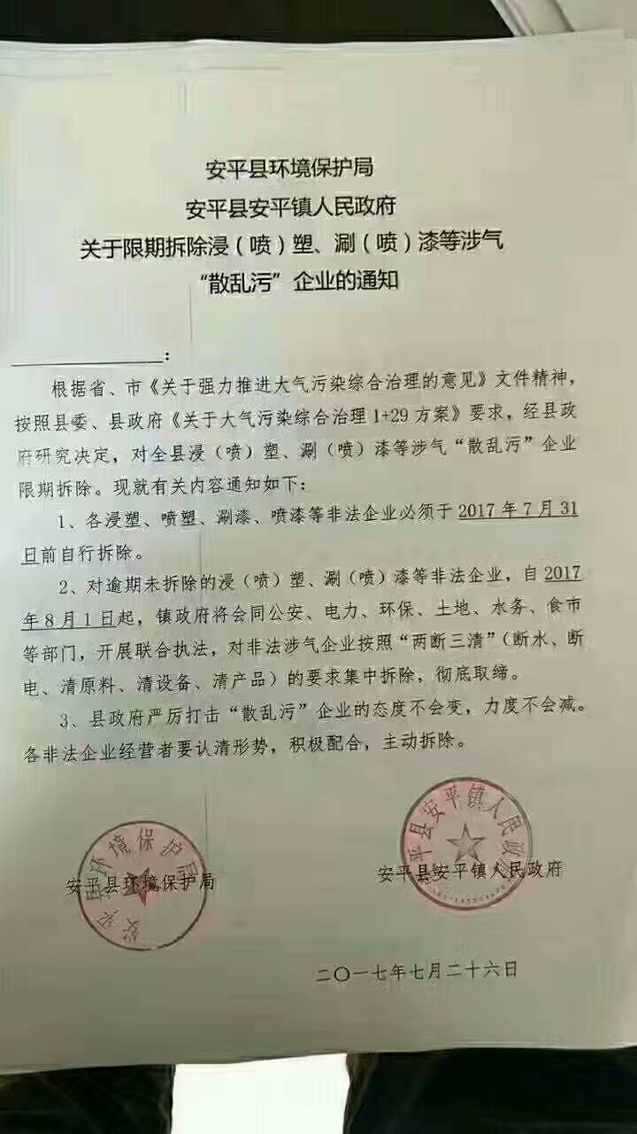 環保嚴查 安平縣環保局企業通知